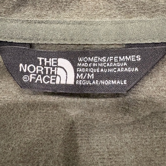 Like new The North Face women zip up hooded jacket olive green M - Picture 3 of 5